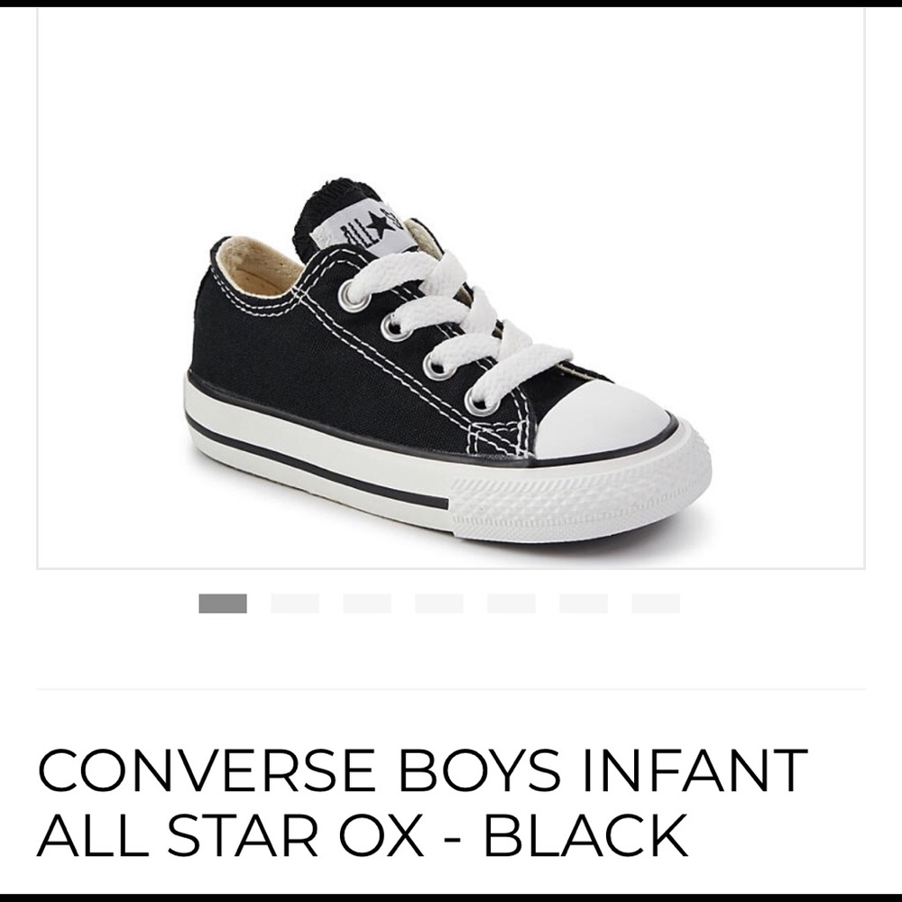 Toddler Black Converse All Star Chucks sz 7